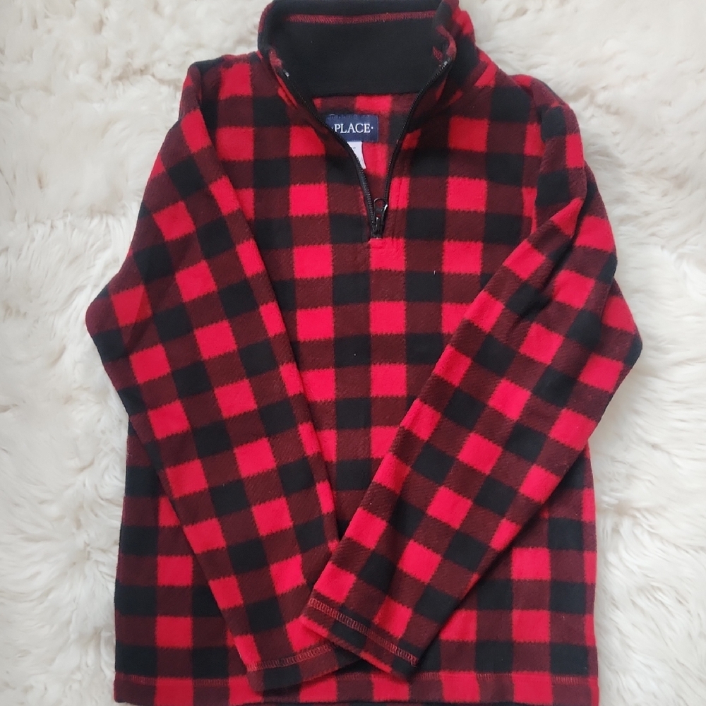 Place Red and Black Checkered Pullover Size 7/8